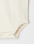 Teeny Weeny Essentials Stretch Cotton Short-Sleeve Bodysuit, Vanilla product photo View 03 S