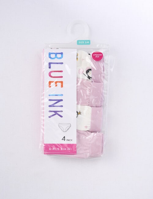 Blue Ink Bikini Brief Penguin, 4-Pack, 4-16 product photo View 02 L