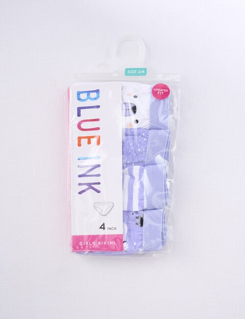 Blue Ink Bikini Brief Cosy Polar Bear, 4-Pack, 4-16 product photo View 02 L