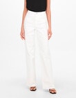 ONLY Juicy High Waist Wide Leg Denim Jean, White product photo View 03 S