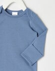 Teeny Weeny Essentials Stretch Cotton Long-Sleeve Bodysuit, Steel product photo View 02 S