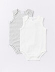 Teeny Weeny Essentials Stretch Cotton Sleeveless Bodysuit, 2-Pack product photo