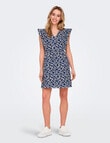 ONLY Lala Short Sleeve Dress, Dazzling Blue product photo View 03 S