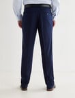 Chisel Formal Classic Herringbone Flat Front Pant, Navy product photo View 02 S