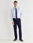 Chisel Formal Classic Herringbone Flat Front Pant, Navy product photo View 03 S