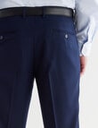 Chisel Formal Classic Herringbone Flat Front Pant, Navy product photo View 04 S