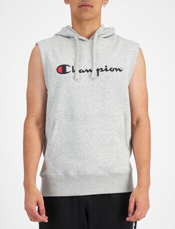 Champion Script Muscle Hoodie, Oxford Heather product photo