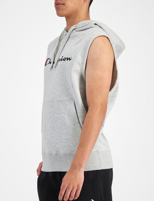 Champion Script Muscle Hoodie, Oxford Heather product photo View 02 L