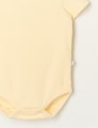 Teeny Weeny Rib Short-Sleeve Rib Bodysuit, Cream product photo View 03 S