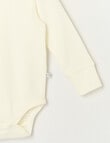 Teeny Weeny Rib Long-Sleeve Bodysuit, White product photo View 03 S