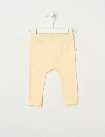 Teeny Weeny Rib Pants, Cream product photo