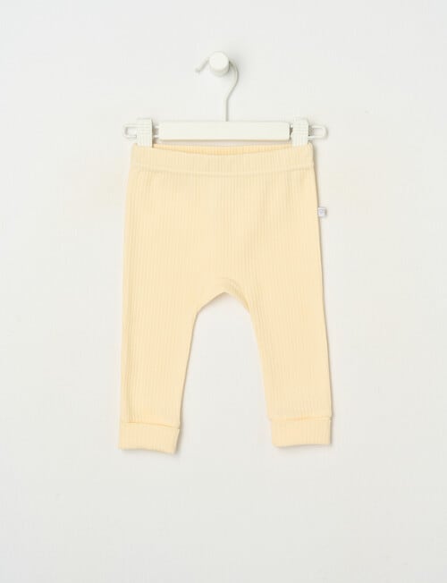 Teeny Weeny Rib Pants, Cream product photo
