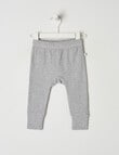 Teeny Weeny Rib Pant, Grey Marle product photo
