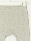Teeny Weeny Rib Pant, Grey Marle product photo View 02 S