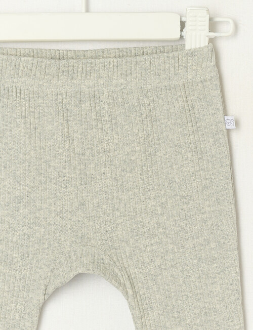 Teeny Weeny Rib Pant, Grey Marle product photo View 02 L