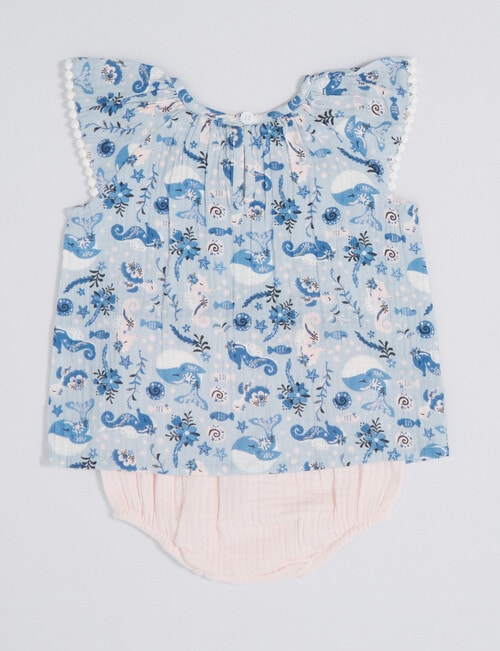 Teeny Weeny Summertime Woven Top & Bloomer Set, 2-Piece product photo View 02 L