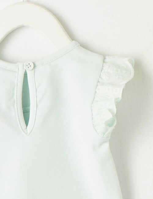 Teeny Weeny Summertime Anglaise Frill Tee, Opal product photo View 02 L