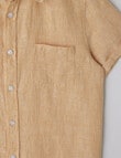 No Issue Short Sleeve Linen Shirt, Maize product photo View 02 S