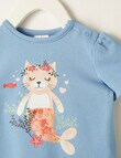 Teeny Weeny Catmaid Summer Time Short-Sleeve Tee, Angel Blue product photo View 04 S