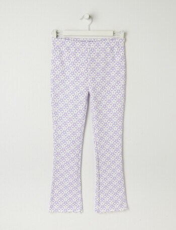 Switch Checker Daisy Flare Terry Legging, Lavender product photo