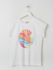 Switch Miami Beach Short Sleeve Roll Cuff Tee, White product photo