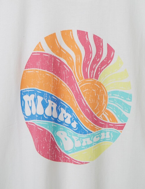 Switch Miami Beach Short Sleeve Roll Cuff Tee, White product photo View 04 L