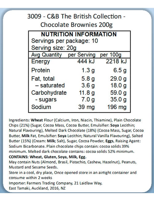 Cartwright & Butler Chocolate Brownie Biscuit Tin, 200g product photo View 02 L