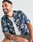 Kauri Trail Poppy Short Sleeve Shirt, Navy product photo