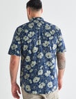 Kauri Trail Poppy Short Sleeve Shirt, Navy product photo View 02 S