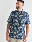 Kauri Trail Poppy Short Sleeve Shirt, Navy product photo View 05 S
