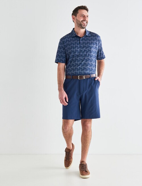 Greg Norman Digital Short Sleeve Polo, Navy - T-shirts, Singlets & Polos