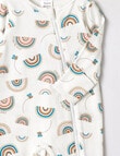 Teeny Weeny Sleep Rainbows Sleepsuit, White product photo View 02 S