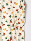 Teeny Weeny Sleep Autumn Flowers Sleepsuit, Cream product photo View 02 S