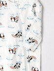 Teeny Weeny Sleep Rainbow Pandas Sleepsuit, White product photo View 02 S