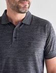 Chisel Textured Quick Dry Polo, Charcoal product photo View 04 S