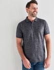 Chisel Textured Quick Dry Polo, Charcoal product photo View 05 S
