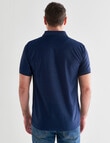 Chisel Textured Quick Dry Polo, Navy product photo View 02 S