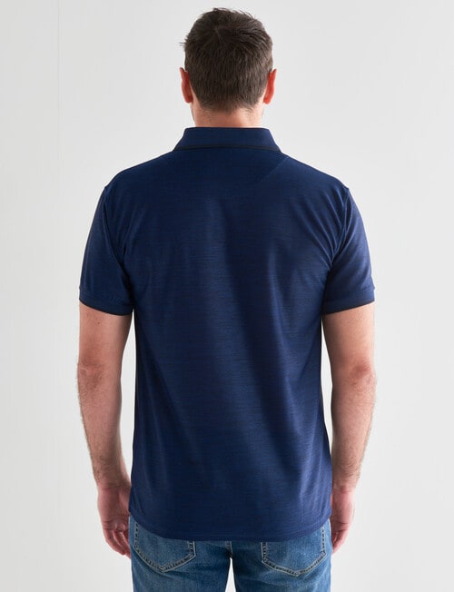 Chisel Textured Quick Dry Polo, Navy product photo View 02 L