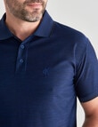 Chisel Textured Quick Dry Polo, Navy product photo View 04 S