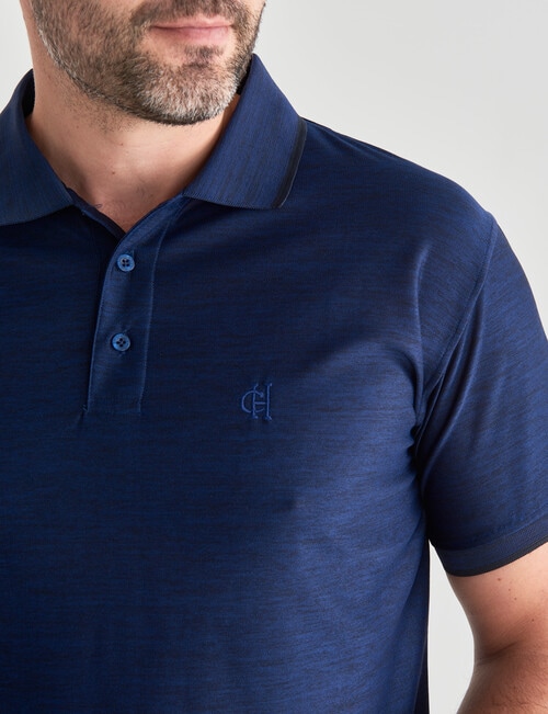 Chisel Textured Quick Dry Polo, Navy product photo View 04 L