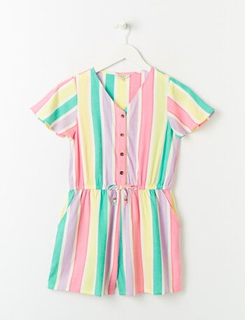 Switch Striped Viscose Onesie, Pink product photo