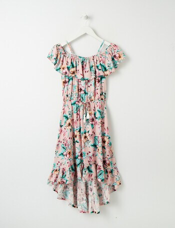 Switch Floral Drop Hem Maxi Dress, Blush product photo