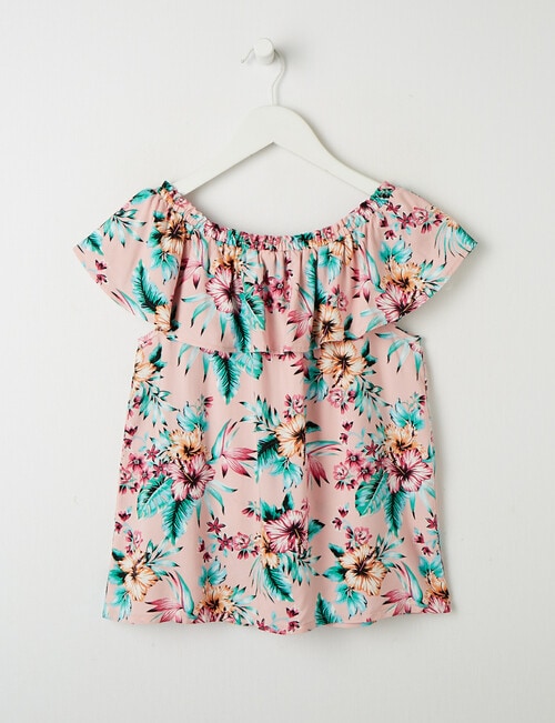 Switch Floral Frill Neck Top, Blush product photo