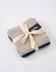 Stevens Stitch Dish Cloth, Set of 3, Navy product photo View 02 S