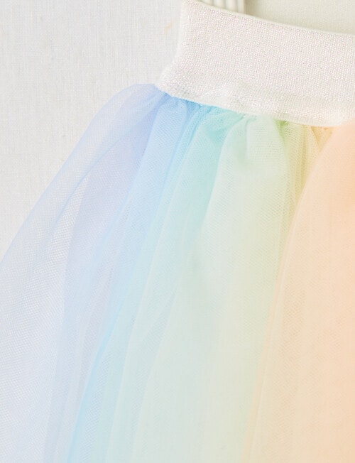 Teeny Weeny All Dressed Up Rainbow Skirt, Pink product photo View 04 L