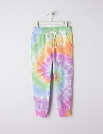 Mac & Ellie Tie Dye Trackpant, Rainbow product photo