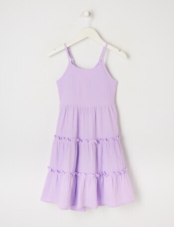 Mac & Ellie Tie Back Tiered Dress, Lavender product photo