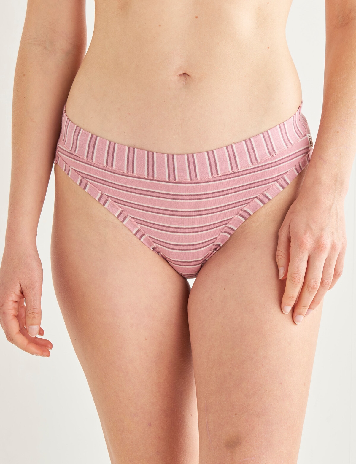 Jockey Woman Comfort Classics Bikini Brief, 2-Pack, Coastal Stripe