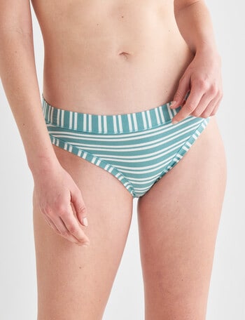 Jockey Woman Comfort Classics Bikini Brief, 2-Pack, Coast Stripe & Aloe Spritz product photo