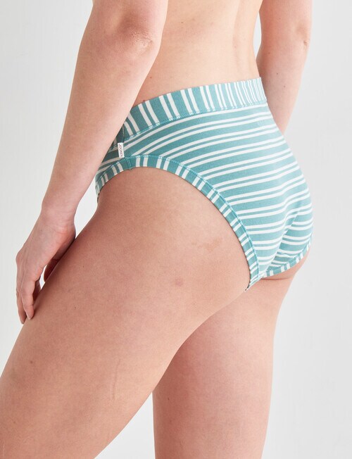 Jockey Woman Comfort Classics Bikini Brief, 2-Pack, Coast Stripe & Aloe Spritz product photo View 02 L
